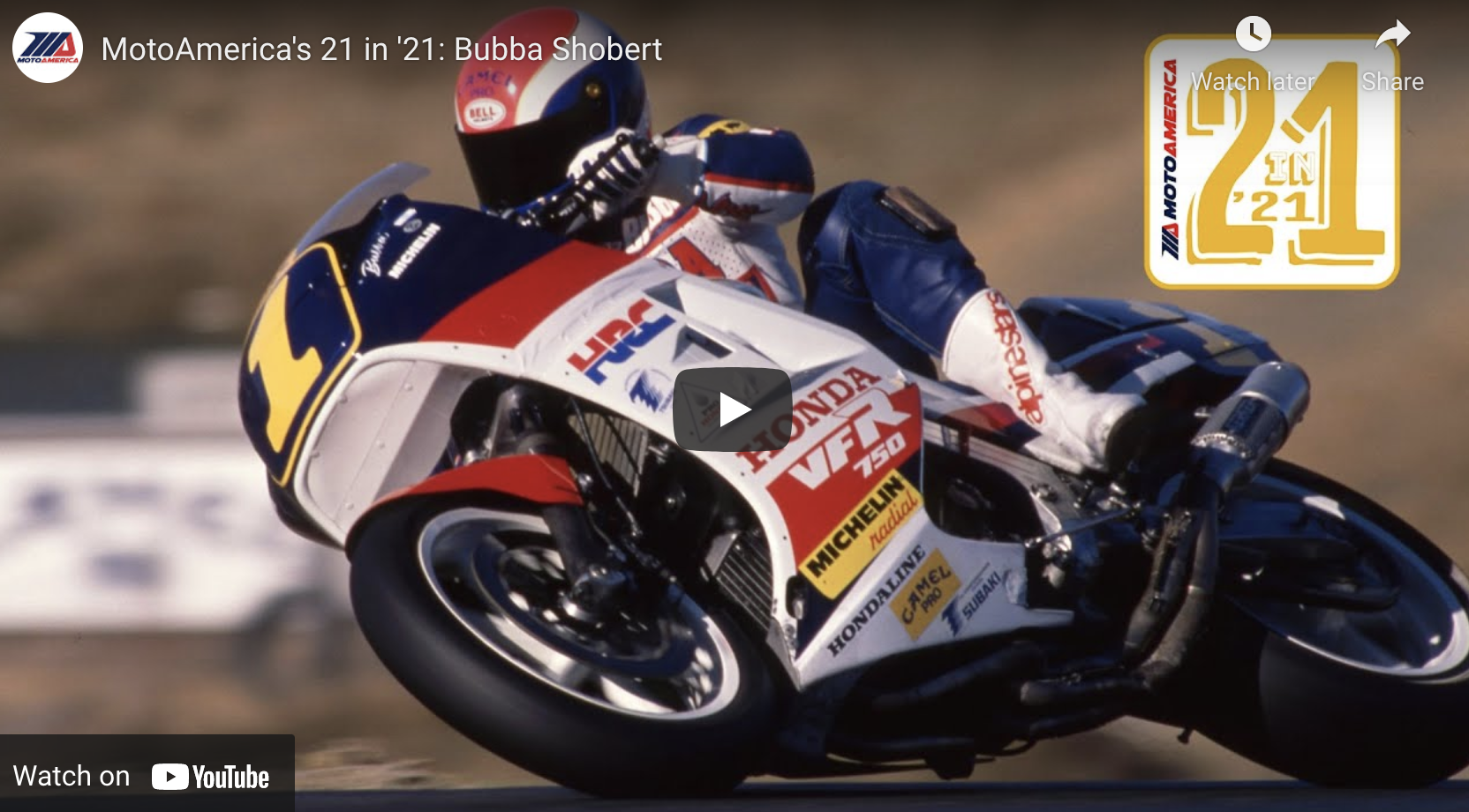 Read more about the article 21 In ’21: Bubba Shobert, Grand Slammer And 1988 Superbike Champion