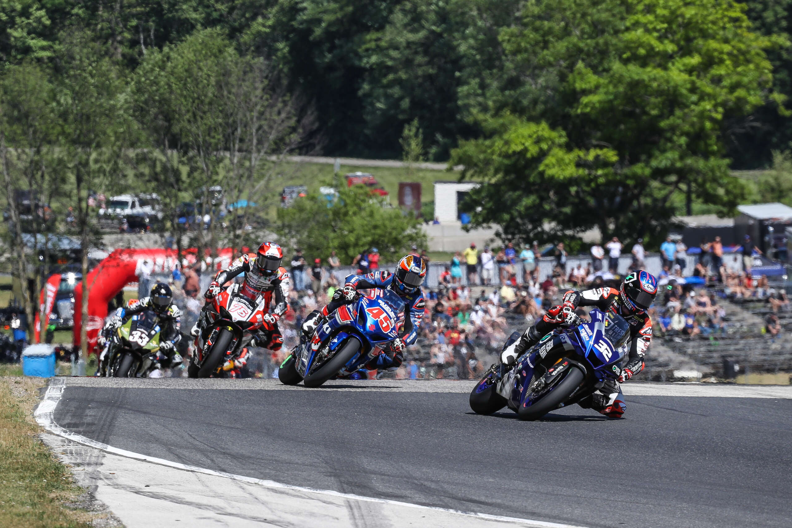 Read more about the article Gagne Wins Fifth Straight MotoAmerica HONOS Superbike Race