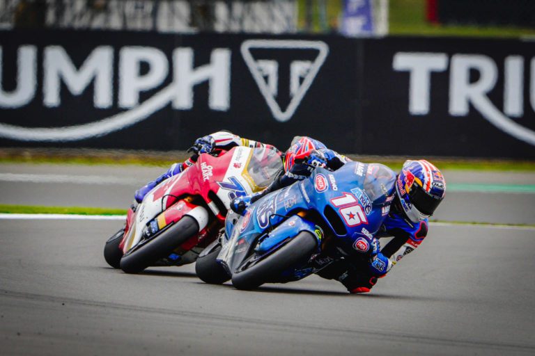 Read more about the article Roberts 10th In British GP, Beaubier Crashes Out