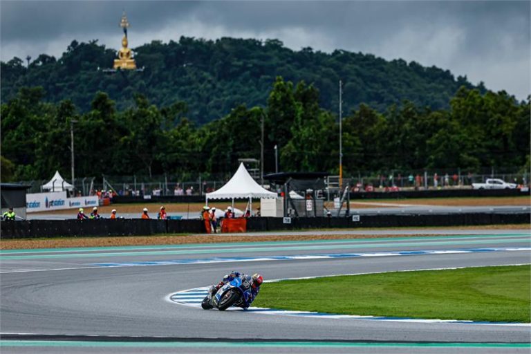 Read more about the article Petrucci Finishes 20th In Soggy Sunday MotoGP Race In Thailand