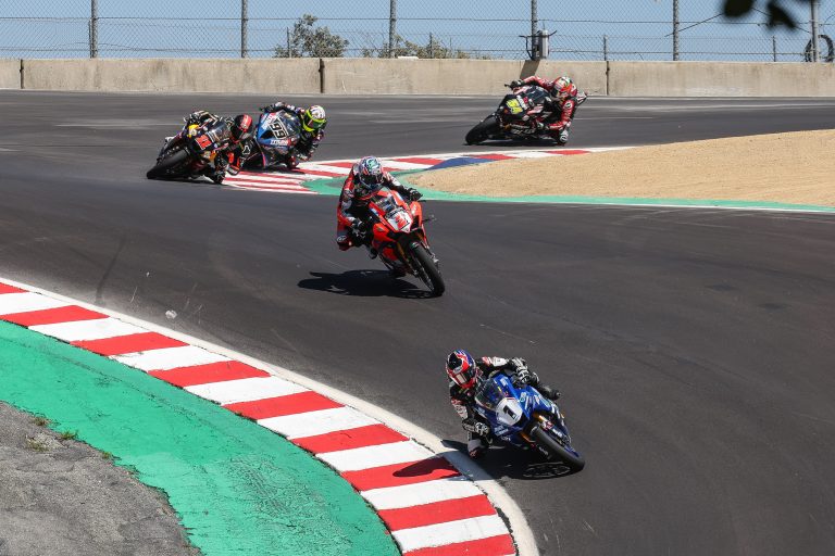Read more about the article Gagne Wins Crash-Marred Medallia Superbike Race One At WeatherTech Raceway Laguna Seca