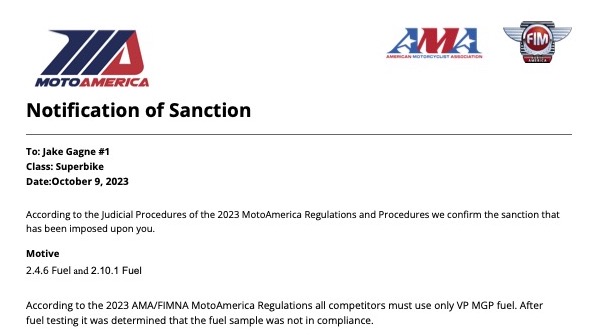 Read more about the article Additional Clarification On Gagne’s DQ From Circuit Of The Americas Race Two
