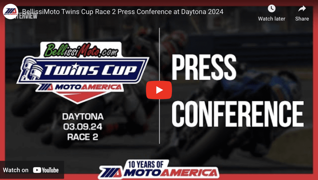 Read more about the article Video: BellissiMoto Twins Cup Race Two Press Conference From Daytona