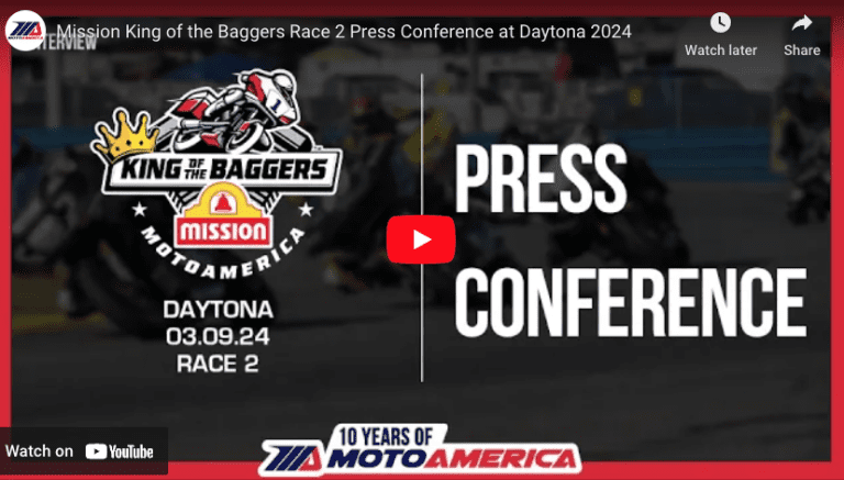 Read more about the article Video: Mission King Of The Baggers Race Two Press Conference From Daytona