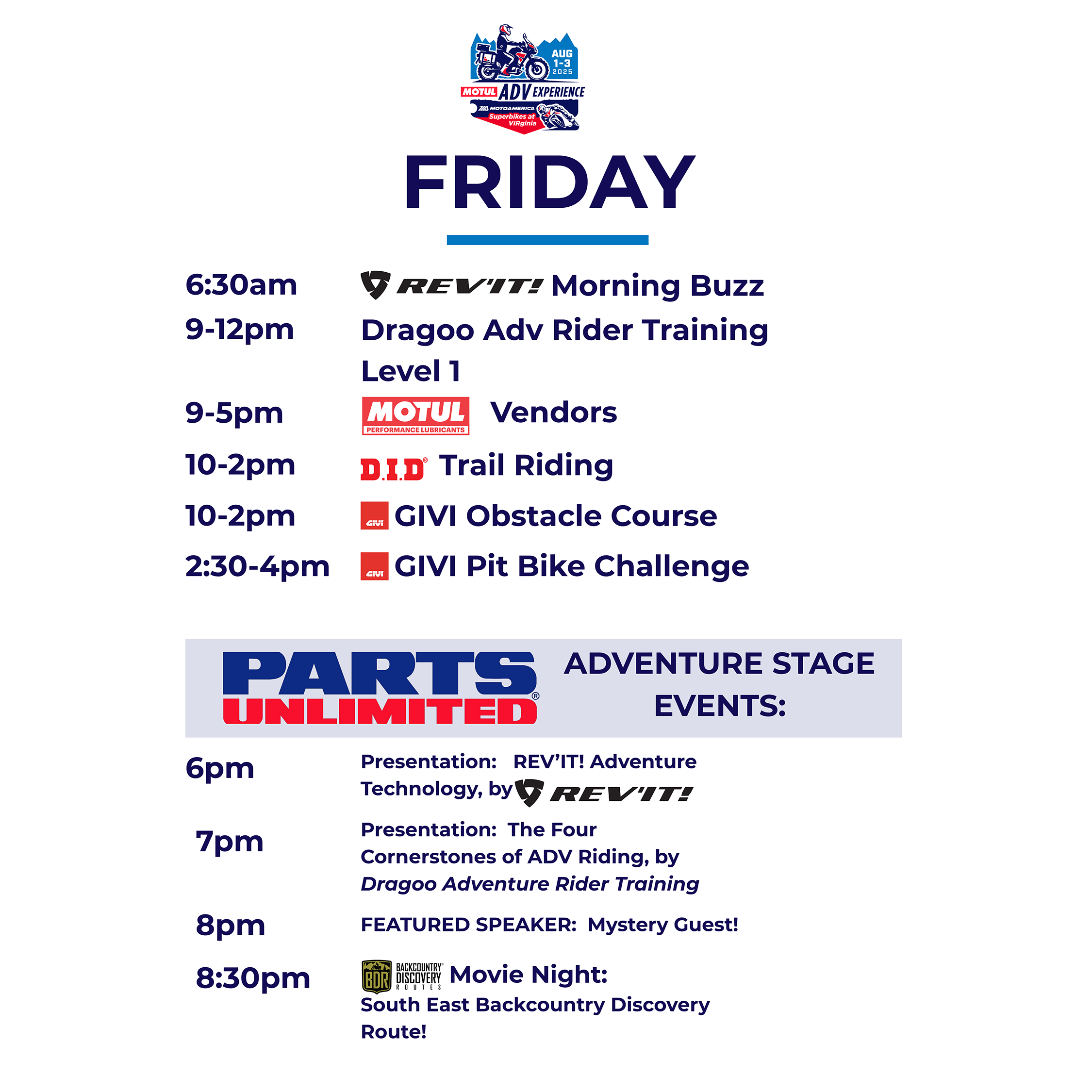 MOTUL ADV Experience_Fri Schedule copy